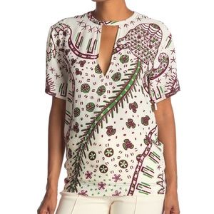 NWTS Valentino Safari Keyhole cut out shirt in Size 10